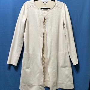 New beautiful faux leather cardigan by Carmen two side pockets size M